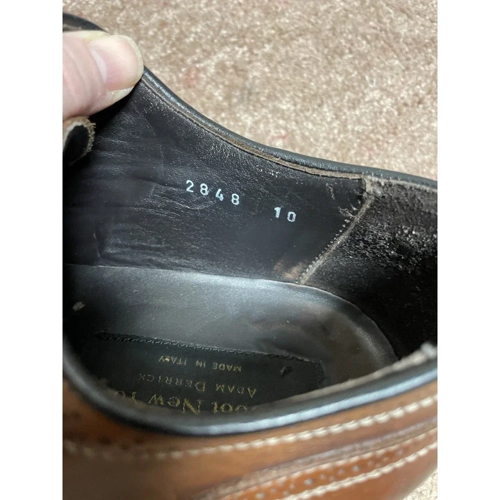To Boot New York Adam Derrick‎ mens 10 Italian Brown Oxford leather Dress Shoes